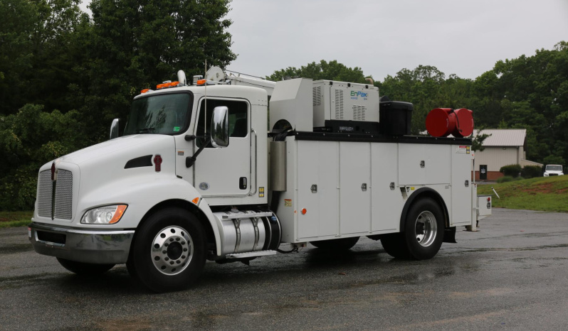 2019 Kenworth T370, PX9 350hp, Air Ride Rear, Stellar 12630 Crane, Waste Oil Tank, EnPak, 14′ Adkins Bed, 163k Miles full