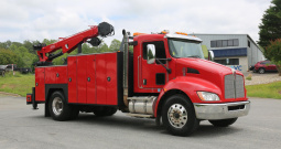 2008 Kenworth T300, 14′ Summit Mechanics Bed, 10620 Summit Crane, PX8, Manual, 302k Miles