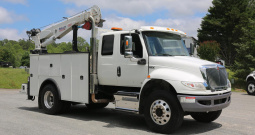 2019 International MV607, Cummins 6.7 Diesel, Allison Auto, Air Ride Rear, 11′ Mechanics Bed, Stellar 12621 Crane, 220k Miles, 8500 Hours