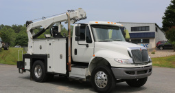 2017 International 4400, Cummins 6.7, Allison Auto, Under CDL, Maintainer 11′ Service Bed, 10,000 Crane, Compressor, Drawers