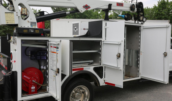 2023 Ford F-550, Crew Cab, 6.7 Diesel, 26k Miles. 4WD, IMT Dominator Service Body, 7500-22 Series Crane, Mechanics Truck full