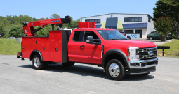 2024 Ford F550 Extended Cab, 7.3 Gas, 4WD, 11′ Autocrane Mechanics Bed, 6406H Crane, Compressor, 165 Miles