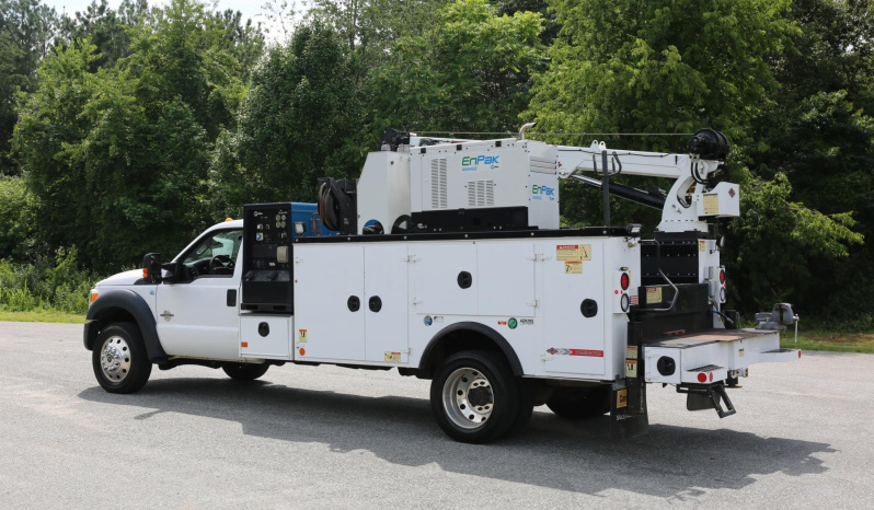 2015 Ford F-550 Mechanics Truck, 14′ IMT Bed, IMT 7500-22 Crane, 4WD, Diesel, Miller EnPak, Drawers, Compressor, 206k Miles full