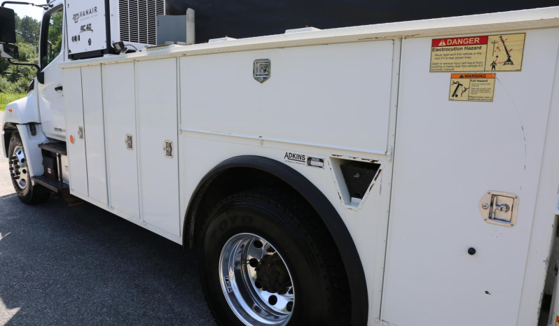 2016 Hino 338 Service Truck, Under CDL, 14′ Adkins Bed, 10,500# IMT Crane, Compressor, 195k Miles, Air Ride Rear full
