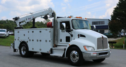 2018 Kenworth T370, 14′ TMAX Service Body, Miller EnPak, Stellar 12630 Crane, 225k Miles, 7800 Hours, PX9 Diesel, Allison Auto, Air Ride