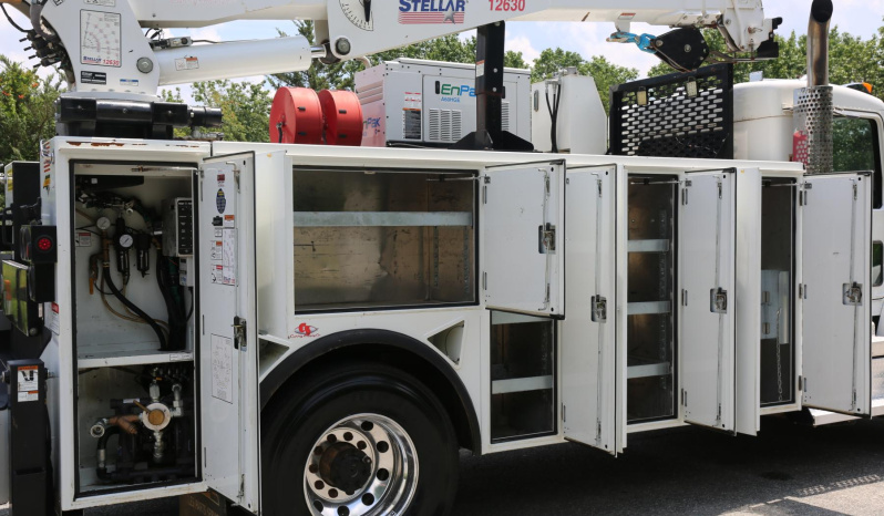 2018 Kenworth T370, 14′ TMAX Service Body, Miller EnPak, Stellar 12630 Crane, 225k Miles, 7800 Hours, PX9 Diesel, Allison Auto, Air Ride full