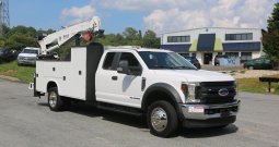 2019 F-550 Extended Cab, 4WD, Diesel, 11′ Knapheide Mechanics Bed, 7621 Stellar Crane, Hydraulic Compressor, Drawers, 175k Miles