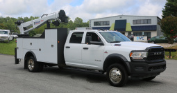 2022 Ram 5500 Cummins Diesel Service Truck, 4WD, 38k Miles, Crew Cab, Stellar 7621 Crane
