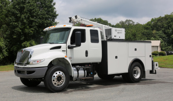 2019 International MV607 Extended Cab Service Truck, Cummins Diesel, Allison Auto, Air Ride, 170k Miles, Stellar 12621 Crane full