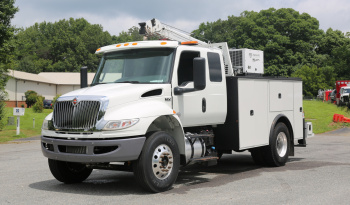 2019 International MV607 Extended Cab Service Truck, Cummins Diesel, Allison Auto, Air Ride, 170k Miles, Stellar 12621 Crane full