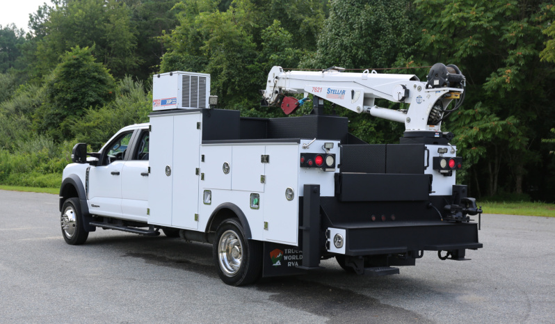 2023 Ford F-550 Mechanics Truck, Crew Cab, 4×4, 46k Miles, Stellar TMAX Service Bed, 7621 Crane, Compressor, Drawers full