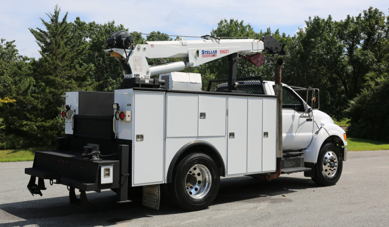2011 Ford F750 Service Truck, Under CDL, 11′ Knapheide Mechanics Bed, Stellar 10621 Crane, Boss Compressor, Drawers, 238k Miles full