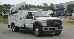 2015 Ford F-550 Service Truck, Stellar TMAX Service Body, 7621 Crane, Compressor, Drawers, 152k Miles, 4×4