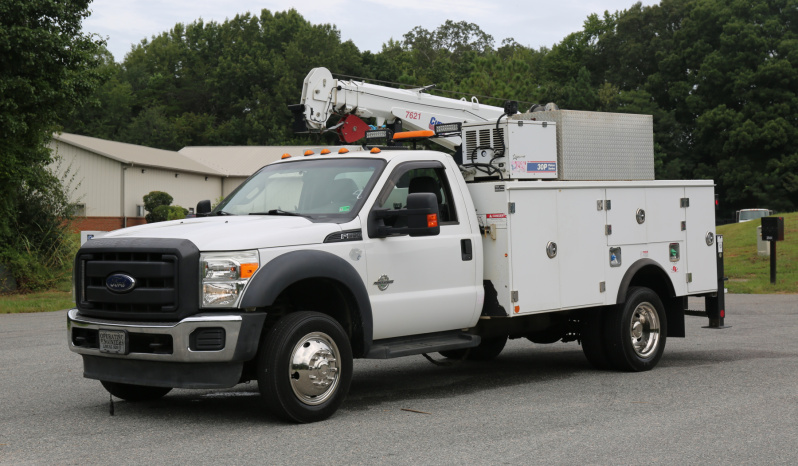 2015 Ford F-550 Service Truck, Stellar TMAX Service Body, 7621 Crane, Compressor, Drawers, 152k Miles, 4×4 full