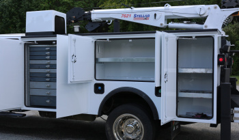 Pending Sale: 2022 Ford F-550 Crew Cab Service Truck, 11′ Stellar Mechanics Bed, 33k Miles, 4×4, 7621 Crane, Drawers full