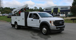 Pending Sale: 2020 Ford F-550 Extended Cab Service Truck, 150k Miles, 1 Owner, Stellar 7621 Crane, Drawers, Compressor
