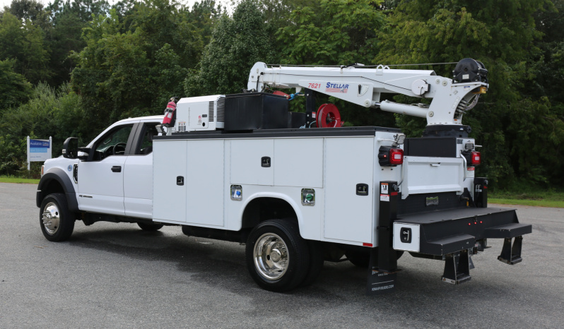 Pending Sale: 2020 Ford F-550 Extended Cab Service Truck, 150k Miles, 1 Owner, Stellar 7621 Crane, Drawers, Compressor full