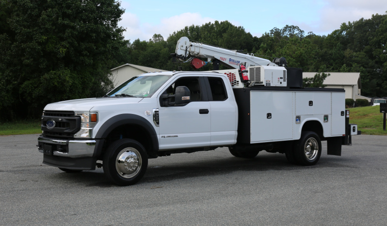 Pending Sale: 2020 Ford F-550 Extended Cab Service Truck, 150k Miles, 1 Owner, Stellar 7621 Crane, Drawers, Compressor full
