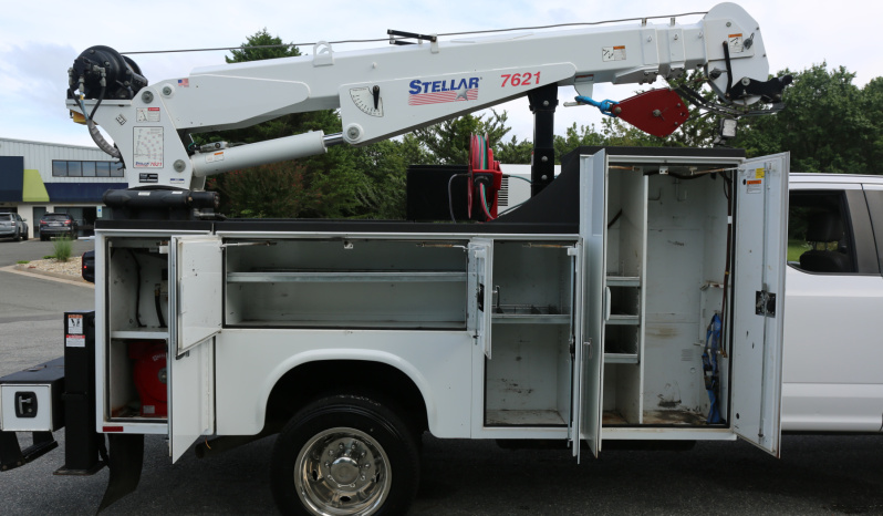 Pending Sale: 2020 Ford F-550 Extended Cab Service Truck, 150k Miles, 1 Owner, Stellar 7621 Crane, Drawers, Compressor full