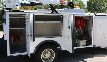 2022 Ford F-550 Service Truck, Crew Cab, IMT 11′ Bed, Three Section Product Tank, Welder, Compressor, 3200 IMT Crane, 4×4, 32k Miles full
