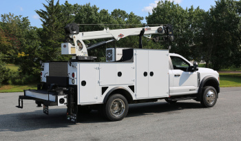 2024 Ford F600 Service Truck, 6.7 Diesel, 4WD, 5k Miles, IMT Dominator Bed, 3 Drawers, Hydraulic Compressor, 7500-22 IMT Crane full