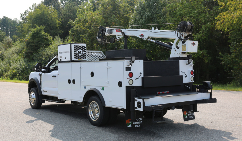 2024 Ford F600 Service Truck, 6.7 Diesel, 4WD, 5k Miles, IMT Dominator Bed, 3 Drawers, Hydraulic Compressor, 7500-22 IMT Crane full
