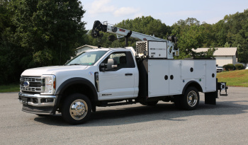 2024 Ford F600 Service Truck, 6.7 Diesel, 4WD, 5k Miles, IMT Dominator Bed, 3 Drawers, Hydraulic Compressor, 7500-22 IMT Crane full