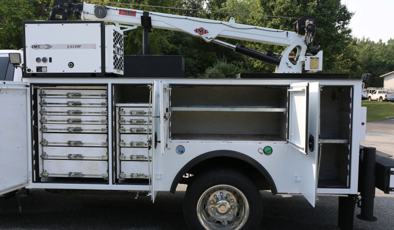 2024 Ford F600 Service Truck, 6.7 Diesel, 4WD, 5k Miles, IMT Dominator Bed, 3 Drawers, Hydraulic Compressor, 7500-22 IMT Crane full