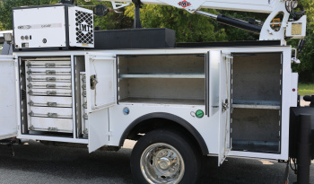 2024 Ford F600 Service Truck, 6.7 Diesel, 4WD, 5k Miles, IMT Dominator Bed, 3 Drawers, Hydraulic Compressor, 7500-22 IMT Crane full