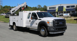 2016 Ford F550 Mechanics Truck, Extended Cab, Diesel, 104k Miles, Stellar 7621 Crane, 1 Owner Service Truck