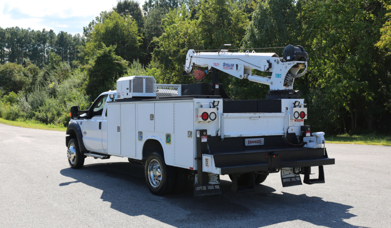 2016 Ford F550 Mechanics Truck, Extended Cab, Diesel, 104k Miles, Stellar 7621 Crane, 1 Owner Service Truck full