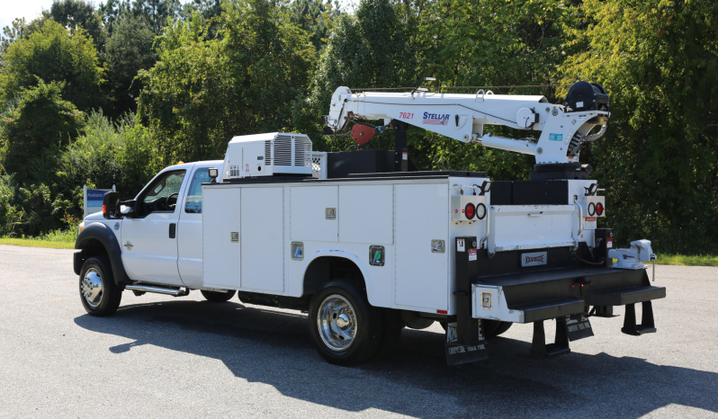 2016 Ford F550 Mechanics Truck, Extended Cab, Diesel, 104k Miles, Stellar 7621 Crane, 1 Owner Service Truck full
