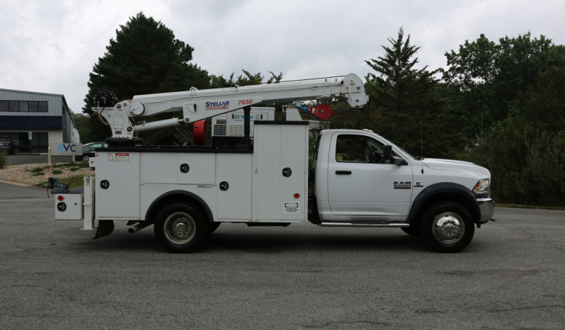 2018 Ram 5500, 4×4, 102k Miles, EnPak, Cummins Diesel, Stellar 7630 Crane, 11′ Adkins Service Body, Waste Oil Tank, Drawers full