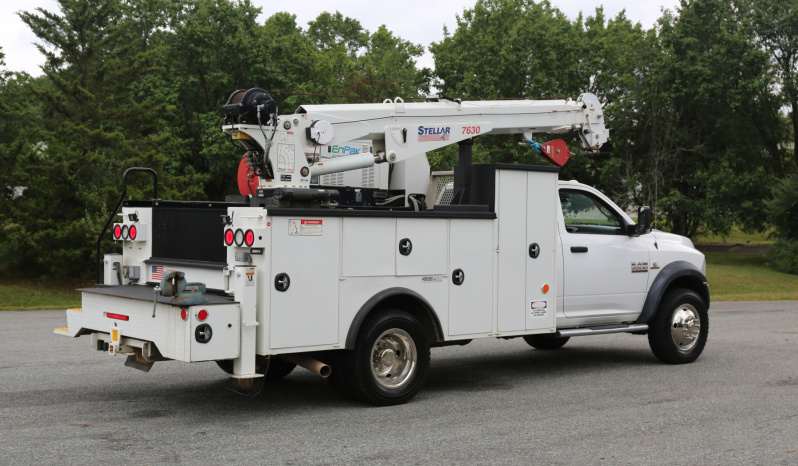 2018 Ram 5500, 4×4, 102k Miles, EnPak, Cummins Diesel, Stellar 7630 Crane, 11′ Adkins Service Body, Waste Oil Tank, Drawers full