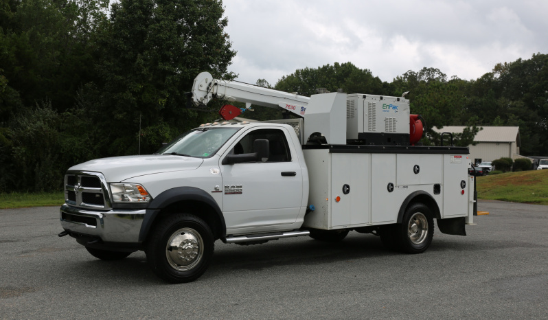 2018 Ram 5500, 4×4, 102k Miles, EnPak, Cummins Diesel, Stellar 7630 Crane, 11′ Adkins Service Body, Waste Oil Tank, Drawers full