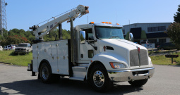 2017 Kenworth T370, PX9, Allison Auto, 172k Miles, 11′ Stellar TMAX Service Body, 12630 Crane, Compressor, Drawers, 1 Owner