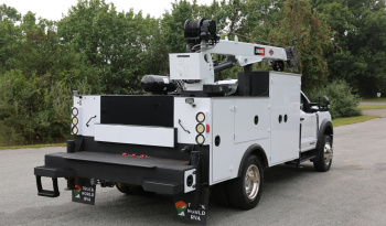 2024 Ford F600, 6.7 Diesel, 4WD, 4500 Miles, 1 Owner, IMT Dominator Bed, 7500# Crane, Hydraulic Compressor, Drawers full