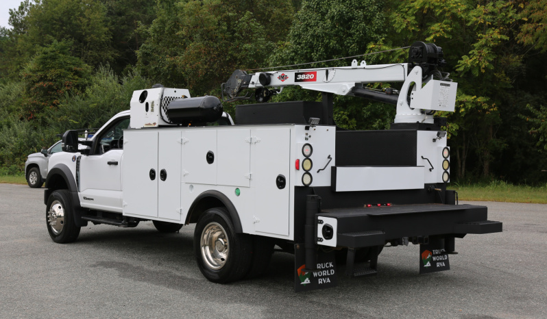 2024 Ford F600, 6.7 Diesel, 4WD, 4500 Miles, 1 Owner, IMT Dominator Bed, 7500# Crane, Hydraulic Compressor, Drawers full