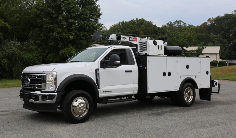 2024 Ford F600, 6.7 Diesel, 4WD, 4500 Miles, 1 Owner, IMT Dominator Bed, 7500# Crane, Hydraulic Compressor, Drawers full