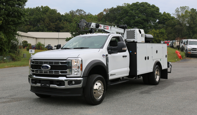 2024 Ford F600, 6.7 Diesel, 4WD, 4500 Miles, 1 Owner, IMT Dominator Bed, 7500# Crane, Hydraulic Compressor, Drawers full