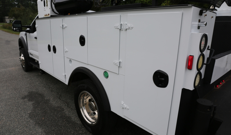2024 Ford F600, 6.7 Diesel, 4WD, 4500 Miles, 1 Owner, IMT Dominator Bed, 7500# Crane, Hydraulic Compressor, Drawers full