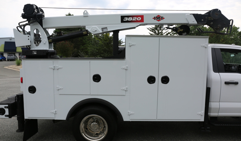 2024 Ford F600, 6.7 Diesel, 4WD, 4500 Miles, 1 Owner, IMT Dominator Bed, 7500# Crane, Hydraulic Compressor, Drawers full