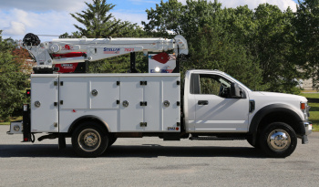2021 Ford F600 Service Truck, 39k Miles, 4WD, 7.3 V8, Stellar Aluminum Service Body, Welder, Waste Tank, 7621 Crane full