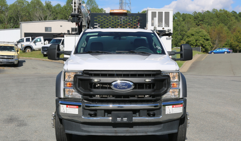 2021 Ford F600 Service Truck, 39k Miles, 4WD, 7.3 V8, Stellar Aluminum Service Body, Welder, Waste Tank, 7621 Crane full