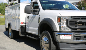 2021 Ford F600 Service Truck, 39k Miles, 4WD, 7.3 V8, Stellar Aluminum Service Body, Welder, Waste Tank, 7621 Crane full