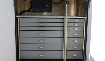 2021 Ford F600 Service Truck, 39k Miles, 4WD, 7.3 V8, Stellar Aluminum Service Body, Welder, Waste Tank, 7621 Crane full