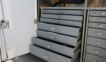 2021 Ford F600 Service Truck, 39k Miles, 4WD, 7.3 V8, Stellar Aluminum Service Body, Welder, Waste Tank, 7621 Crane full