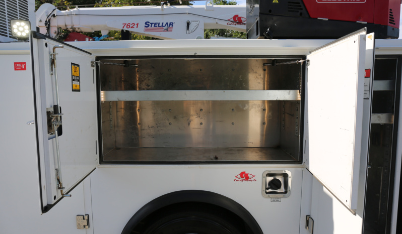 2021 Ford F600 Service Truck, 39k Miles, 4WD, 7.3 V8, Stellar Aluminum Service Body, Welder, Waste Tank, 7621 Crane full