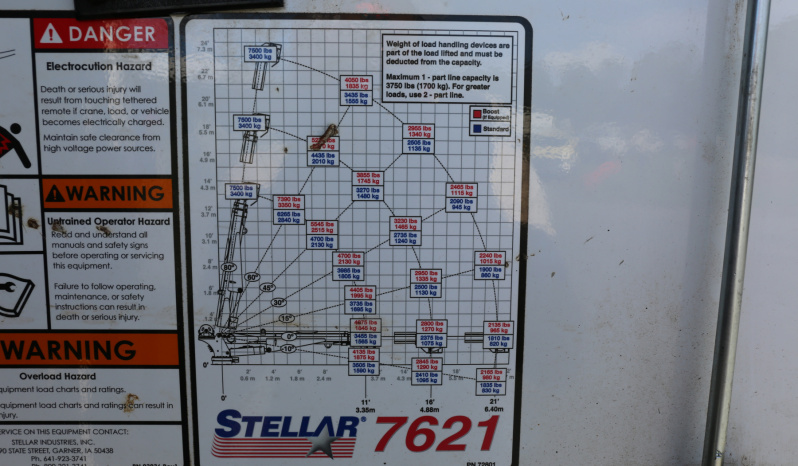 2021 Ford F600 Service Truck, 39k Miles, 4WD, 7.3 V8, Stellar Aluminum Service Body, Welder, Waste Tank, 7621 Crane full