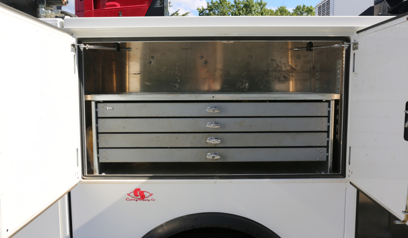 2021 Ford F600 Service Truck, 39k Miles, 4WD, 7.3 V8, Stellar Aluminum Service Body, Welder, Waste Tank, 7621 Crane full